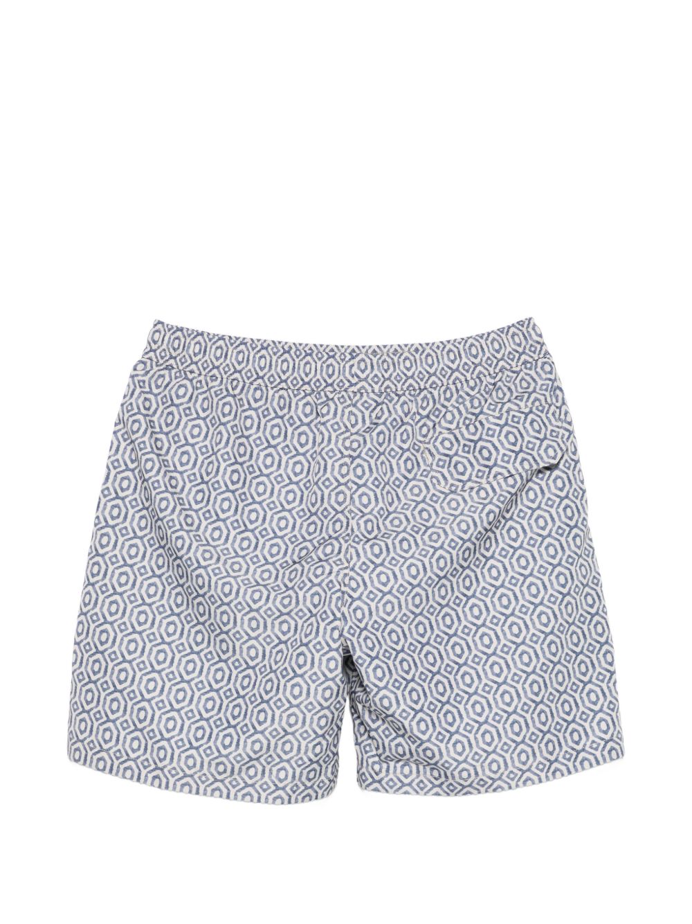 Pantaloncini da bagno con motivo geometrico in blu Eleventy - uomo 
