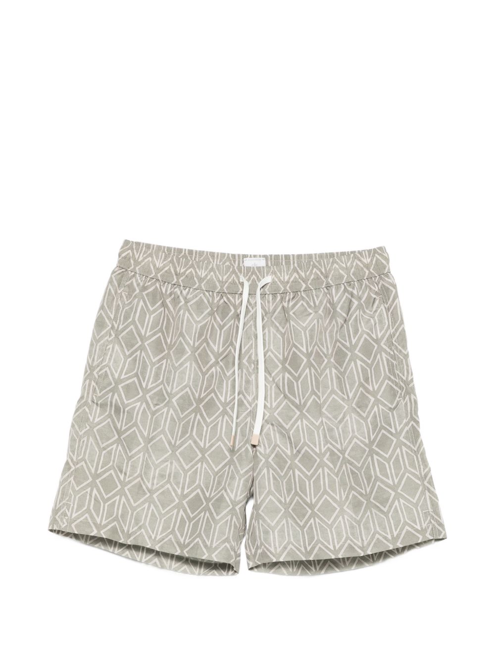 Pantaloncini da bagno con motivo geometrico in verde Eleventy - uomo 