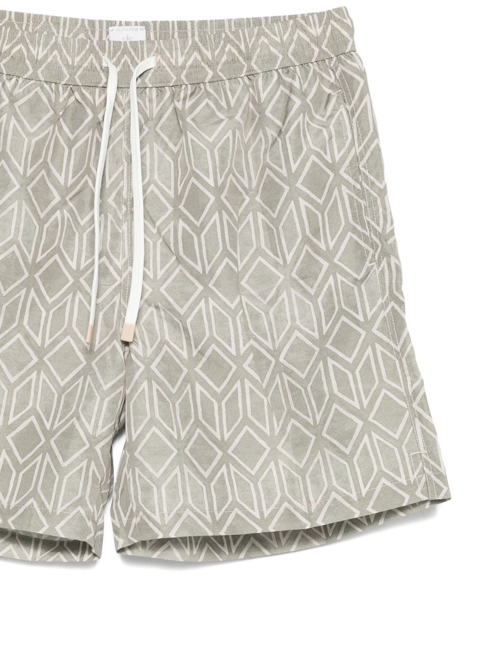 Pantaloncini da bagno con motivo geometrico in verde Eleventy - uomo 