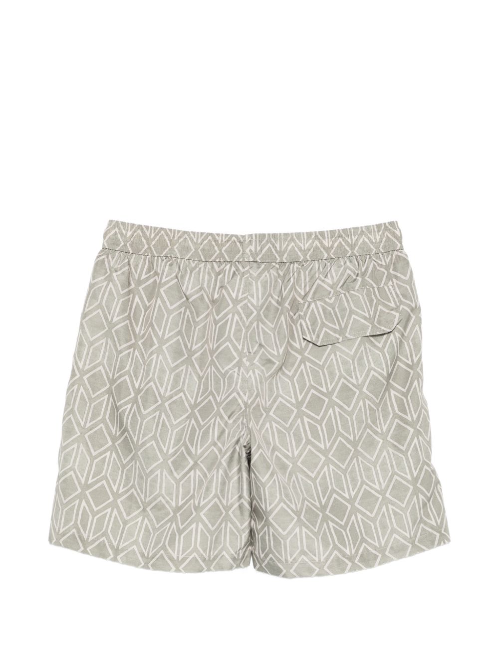 Pantaloncini da bagno con motivo geometrico in verde Eleventy - uomo 