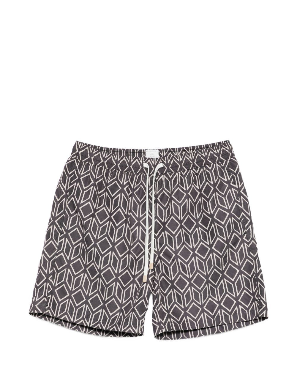 Pantaloncini da bagno con motivo geometrico in grigio Eleventy - uomo 