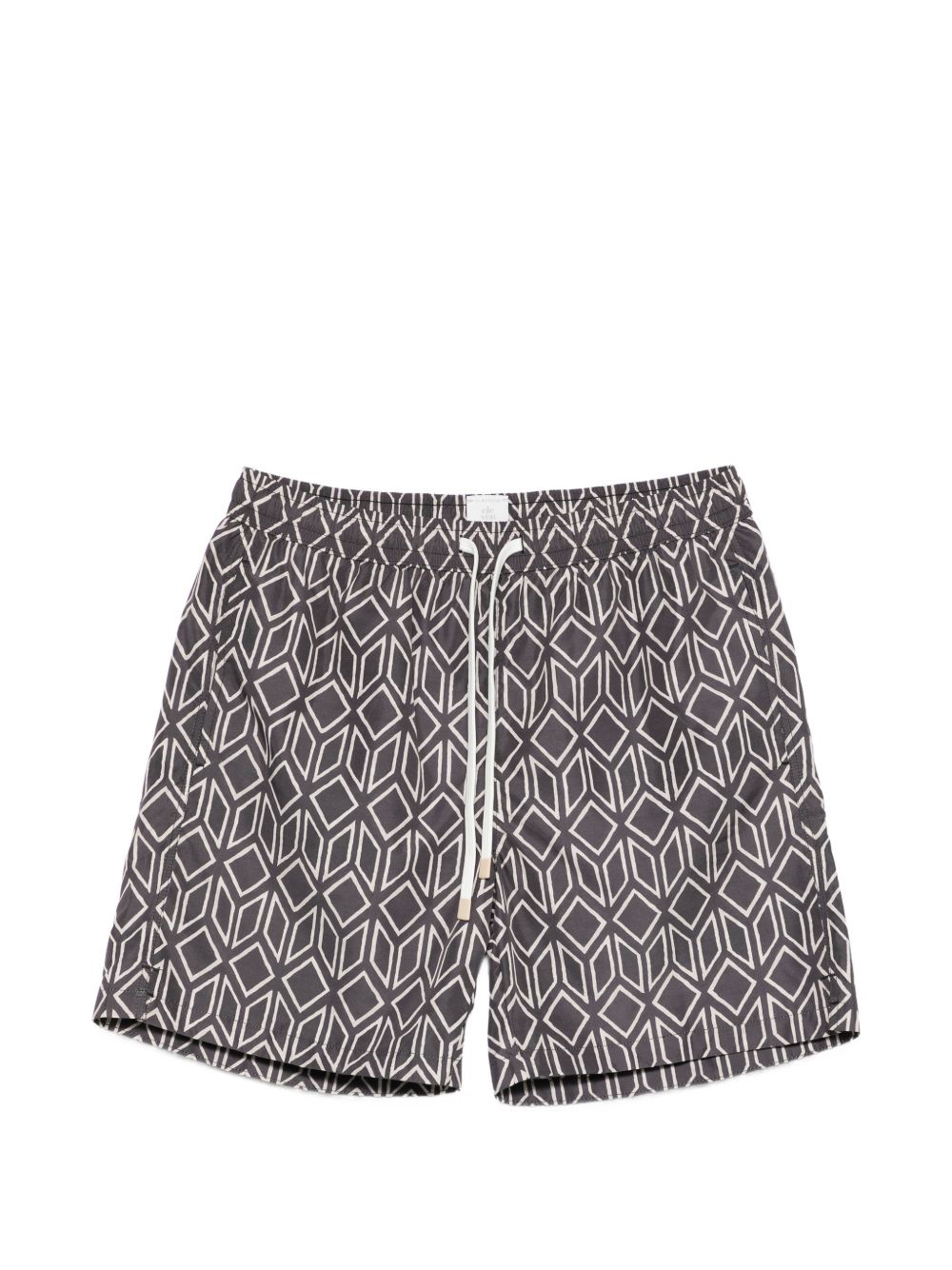 Pantaloncini da bagno con motivo geometrico in grigio Eleventy - uomo 