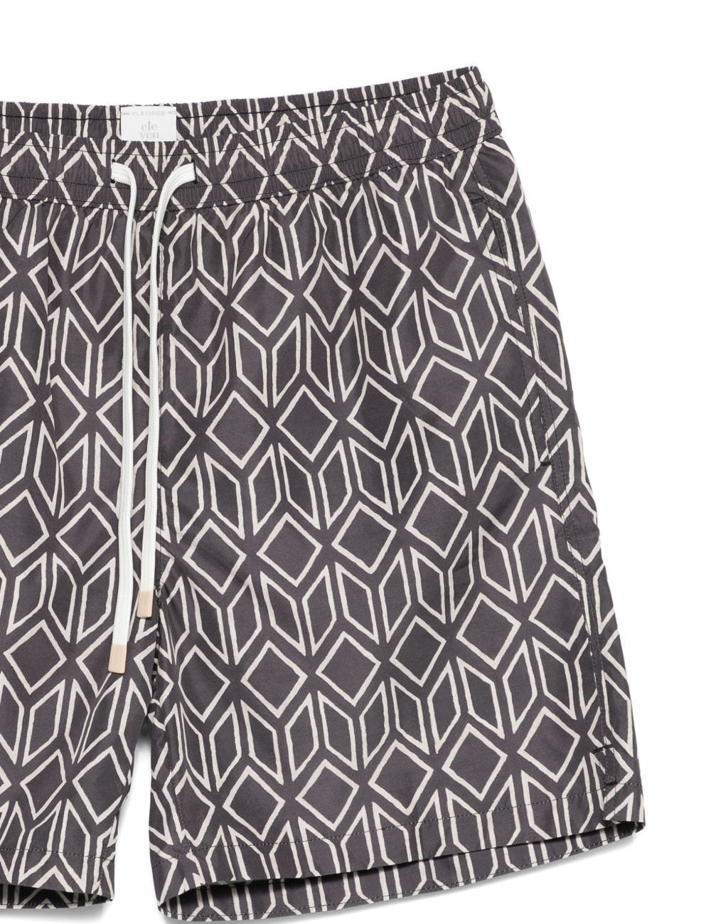 Pantaloncini da bagno con motivo geometrico in grigio Eleventy - uomo 