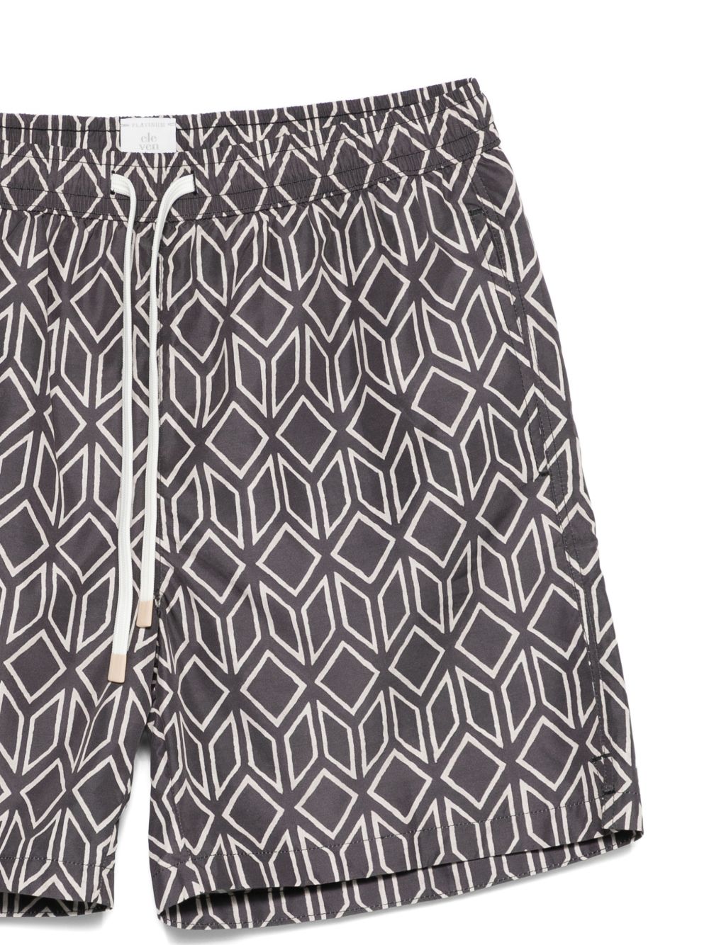 Pantaloncini da bagno con motivo geometrico in grigio Eleventy - uomo 
