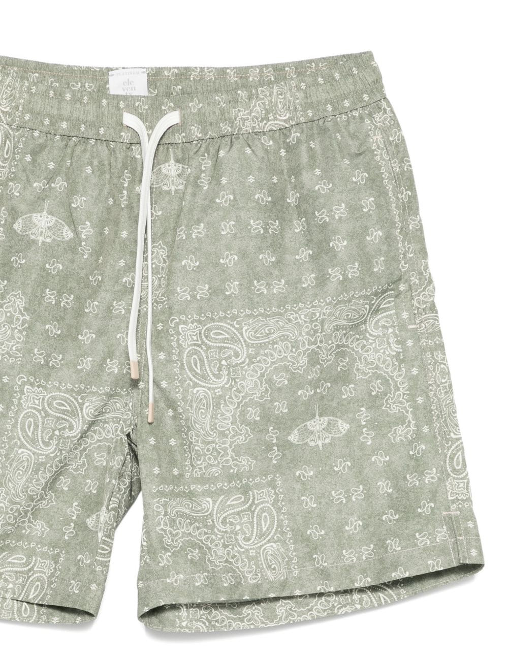 Pantaloncini da bagno con motivo paisley in verde Eleventy - uomo 