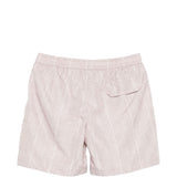 Pantaloncini da bagno con coulisse stampati in beige Eleventy - uomo 