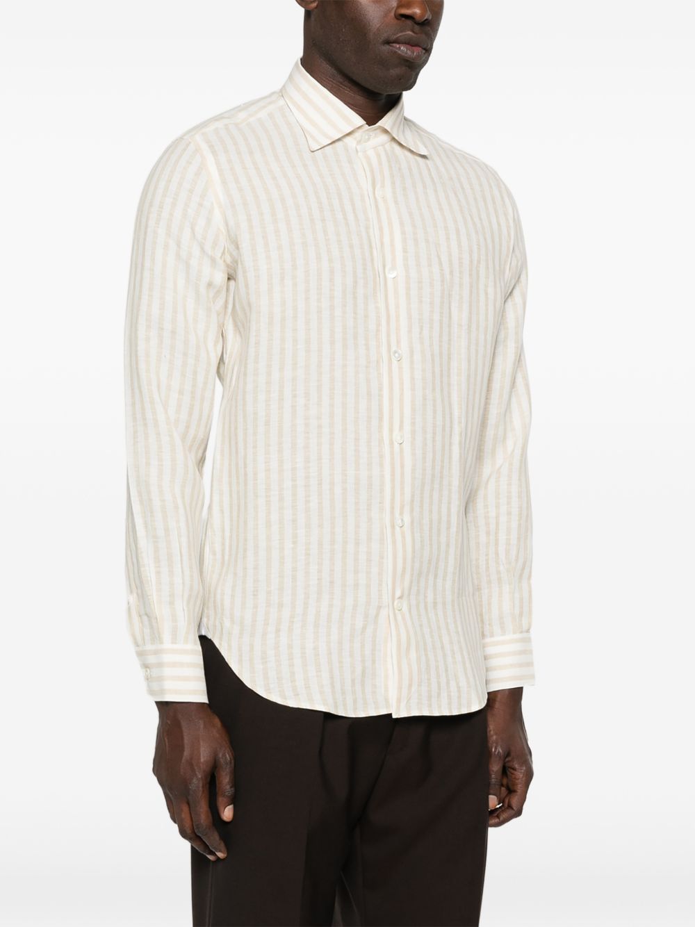 Camicia a righe in beige Eleventy - uomo 