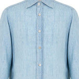 Camicia in denim in azzurro Eleventy - uomo 