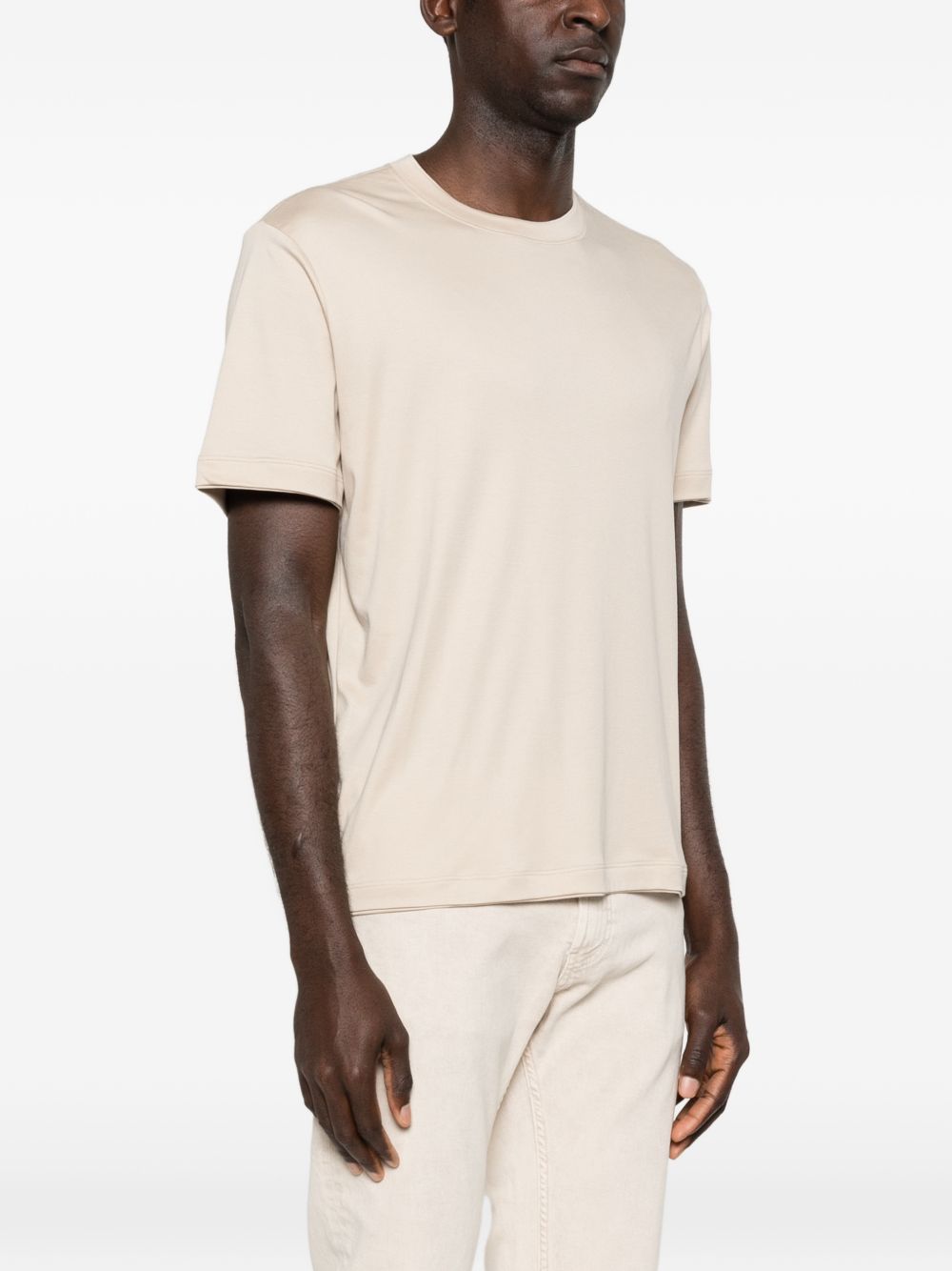 T-shirt girocollo in beige Eleventy - uomo 