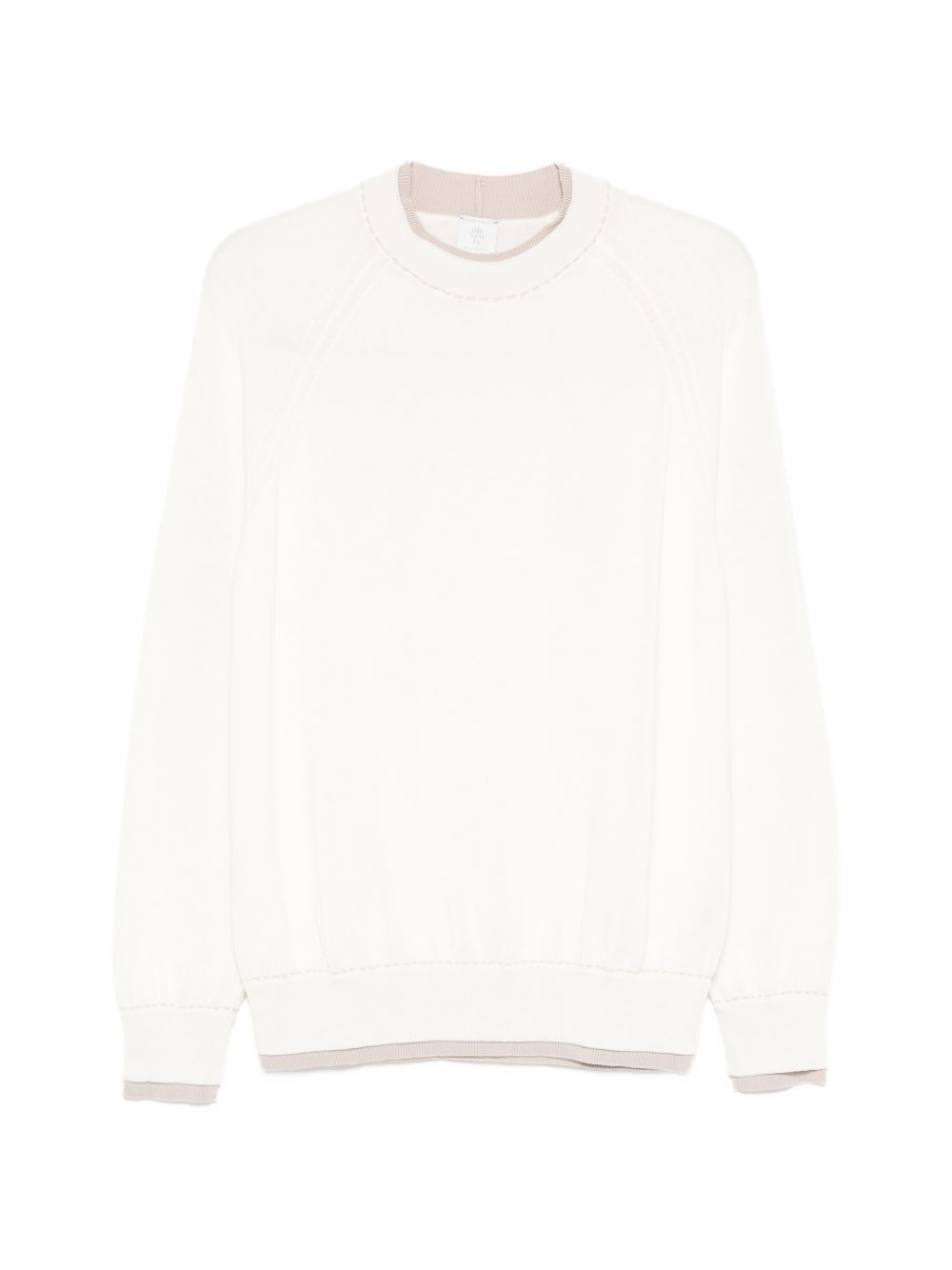 Maglia girocollo in bianco e beige Eleventy - uomo 