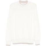Maglia girocollo in bianco e beige Eleventy - uomo 