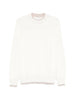 Eleventy crew-neck sweater in white and beige - men
