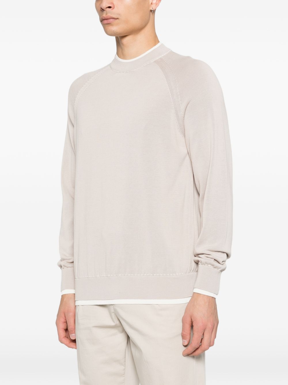 Maglia con design a strati in beige Eleventy - uomo 