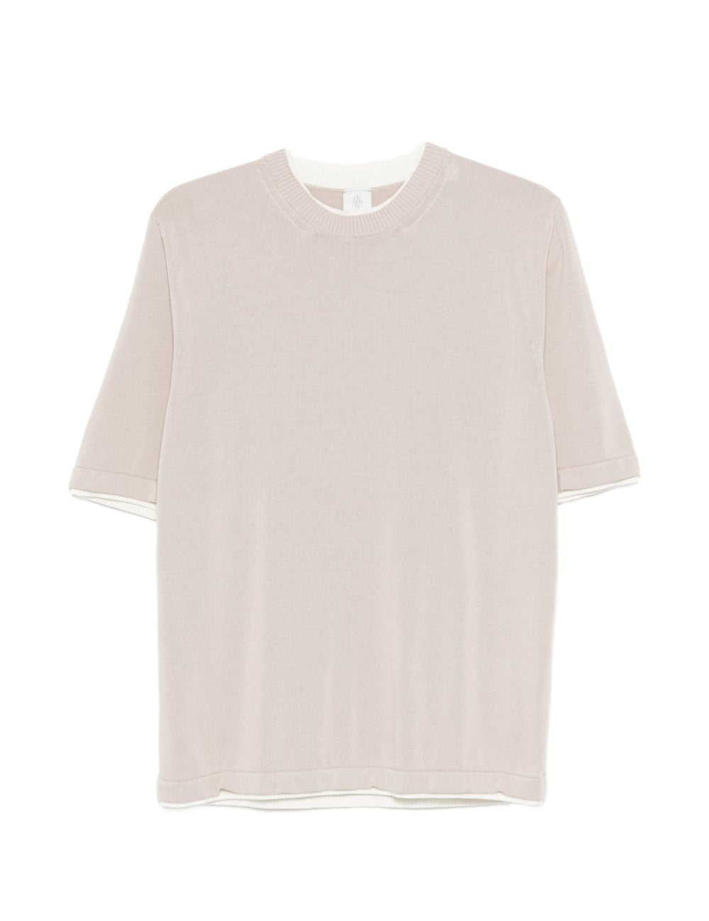 Maglione con scollo rotondo e rifiniture in beige Eleventy - uomo 
