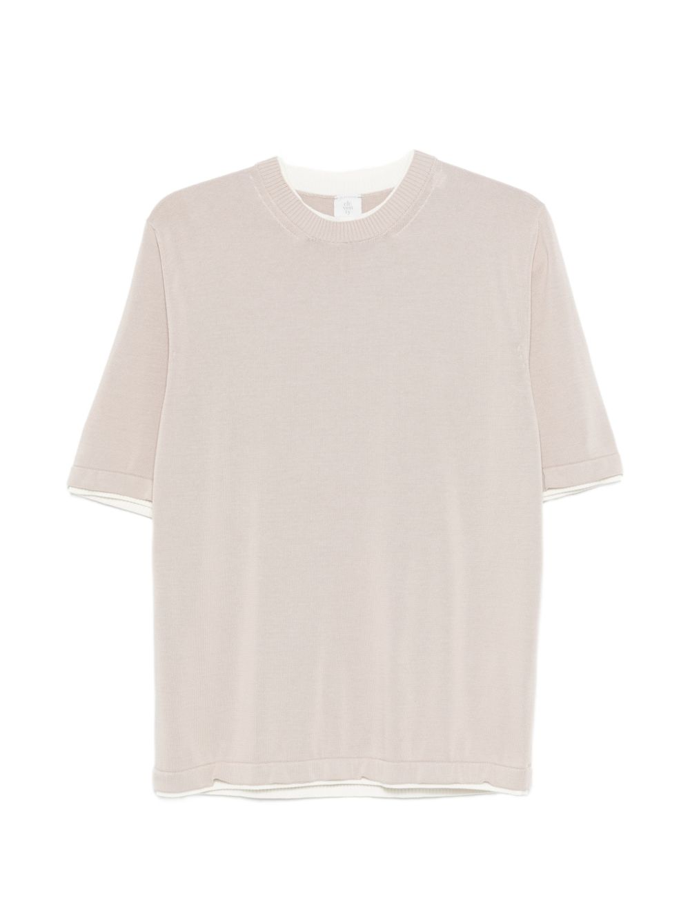 Maglione con scollo rotondo e rifiniture in beige Eleventy - uomo 