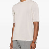 Maglione con scollo rotondo e rifiniture in beige Eleventy - uomo 