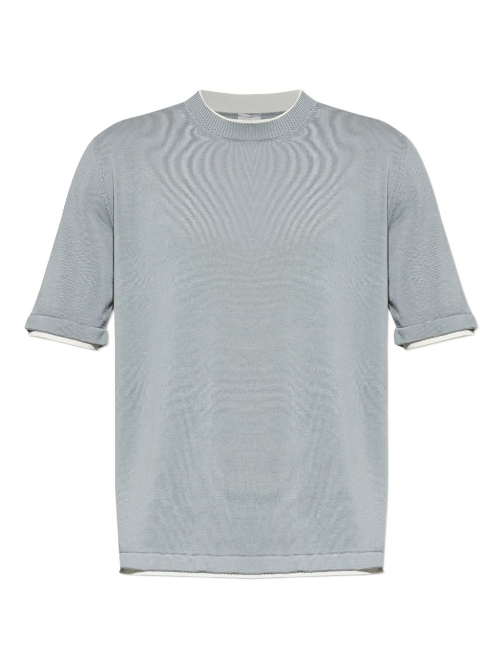 T-shirt in maglia a coste in azzurro Eleventy - uomo 