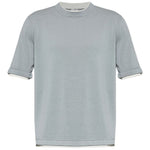 T-shirt in maglia a coste in azzurro Eleventy - uomo 