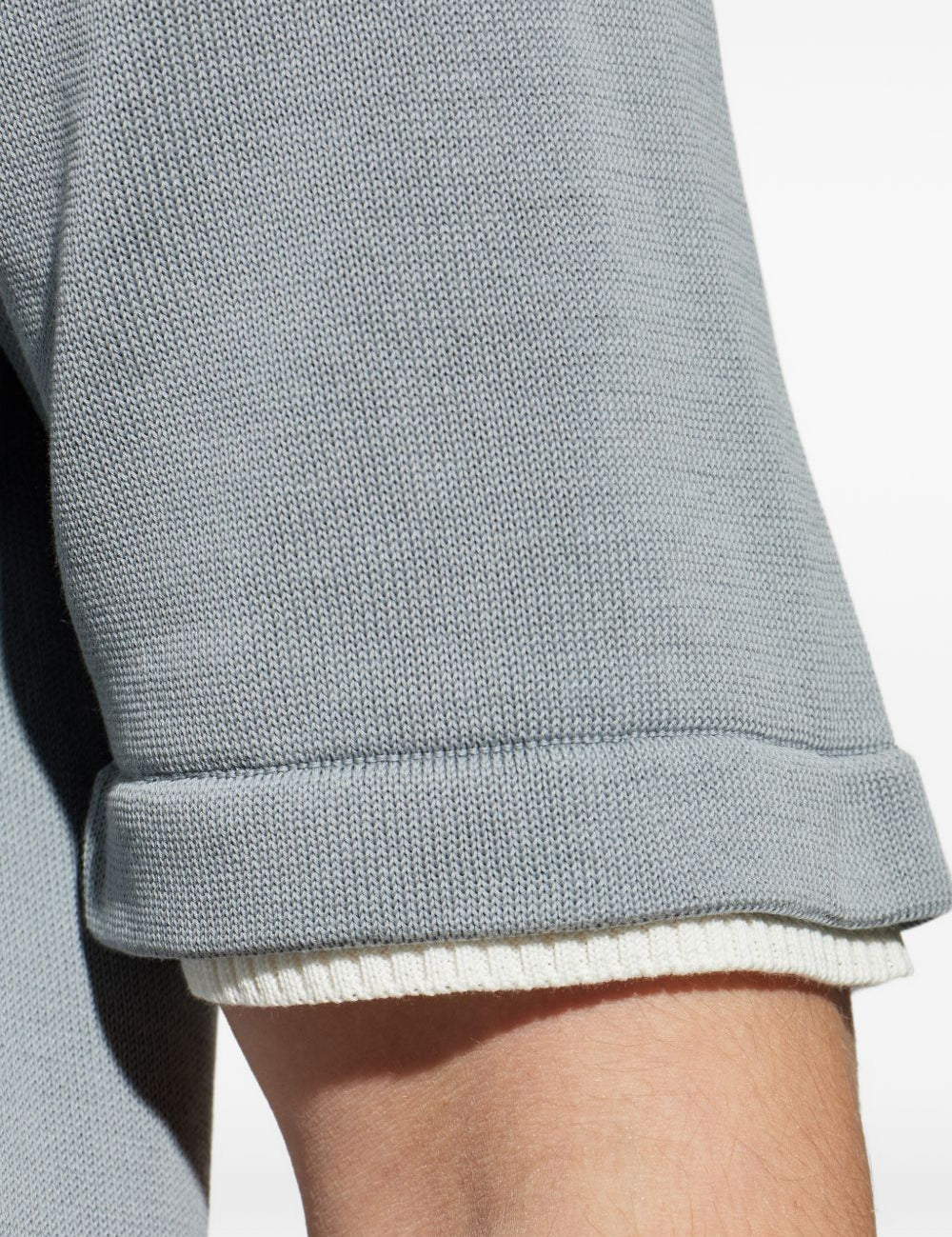 T-shirt in maglia a coste in azzurro Eleventy - uomo 