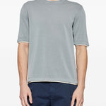T-shirt in maglia a coste in azzurro Eleventy - uomo 