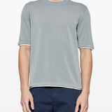 T-shirt in maglia a coste in azzurro Eleventy - uomo 