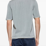 T-shirt in maglia a coste in azzurro Eleventy - uomo 