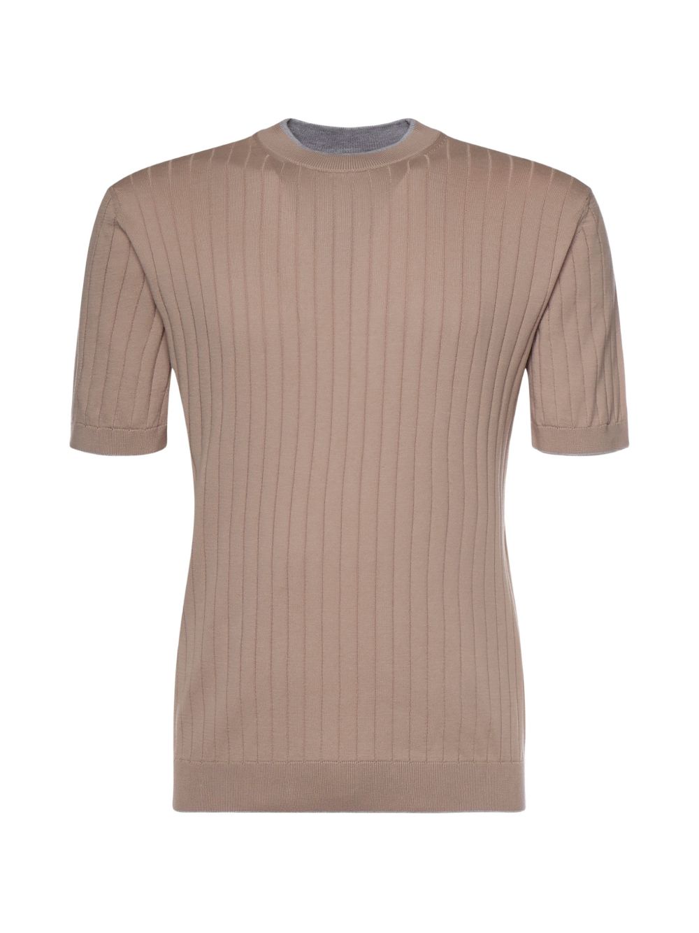 T-shirt a costine in marrone  Eleventy - uomo 