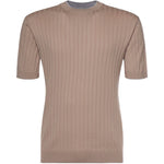 T-shirt a costine in marrone  Eleventy - uomo 