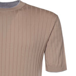 T-shirt a costine in marrone  Eleventy - uomo 