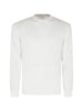 Eleventy crew neck sweater in white - men's
