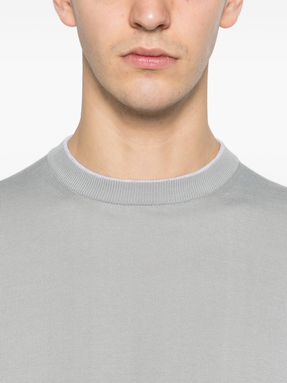 Maglia con design a strati in grigio Eleventy - uomo 