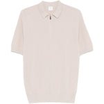 Polo con zip in beige Eleventy - uomo 