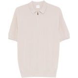 Polo con zip in beige Eleventy - uomo 