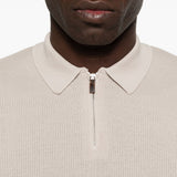 Polo con zip in beige Eleventy - uomo 