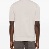 Polo con zip in beige Eleventy - uomo 