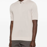 Polo con zip in beige Eleventy - uomo 