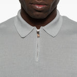 Polo con zip in grigio Eleventy - uomo 