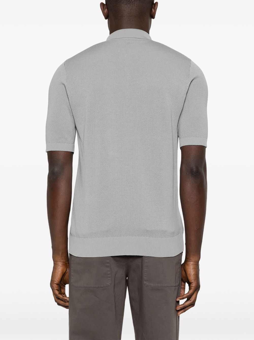 Polo con zip in grigio Eleventy - uomo 