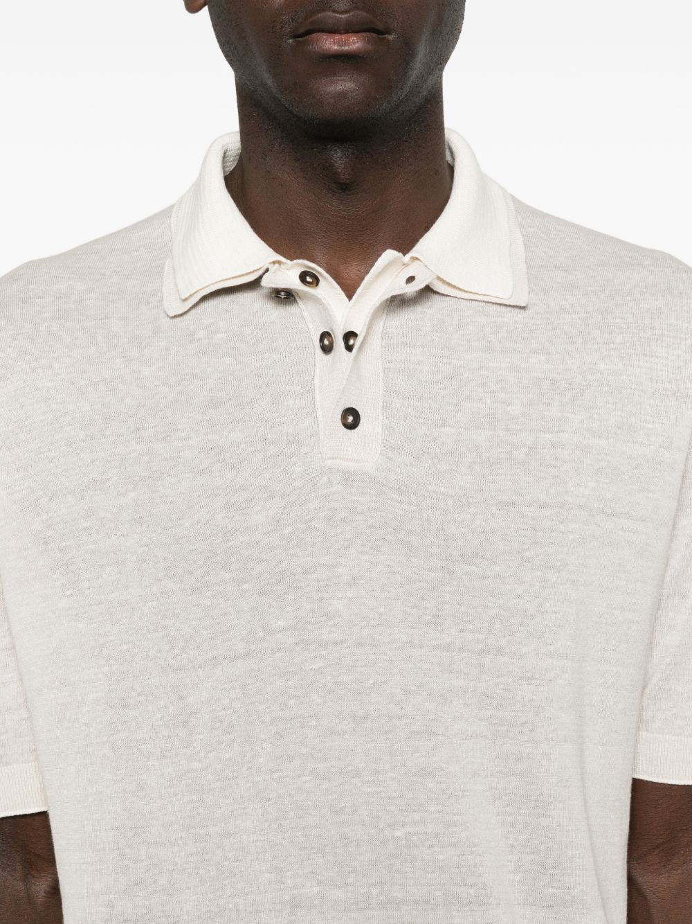 Polo con bottoni e collo in bianco Eleventy - uomo 