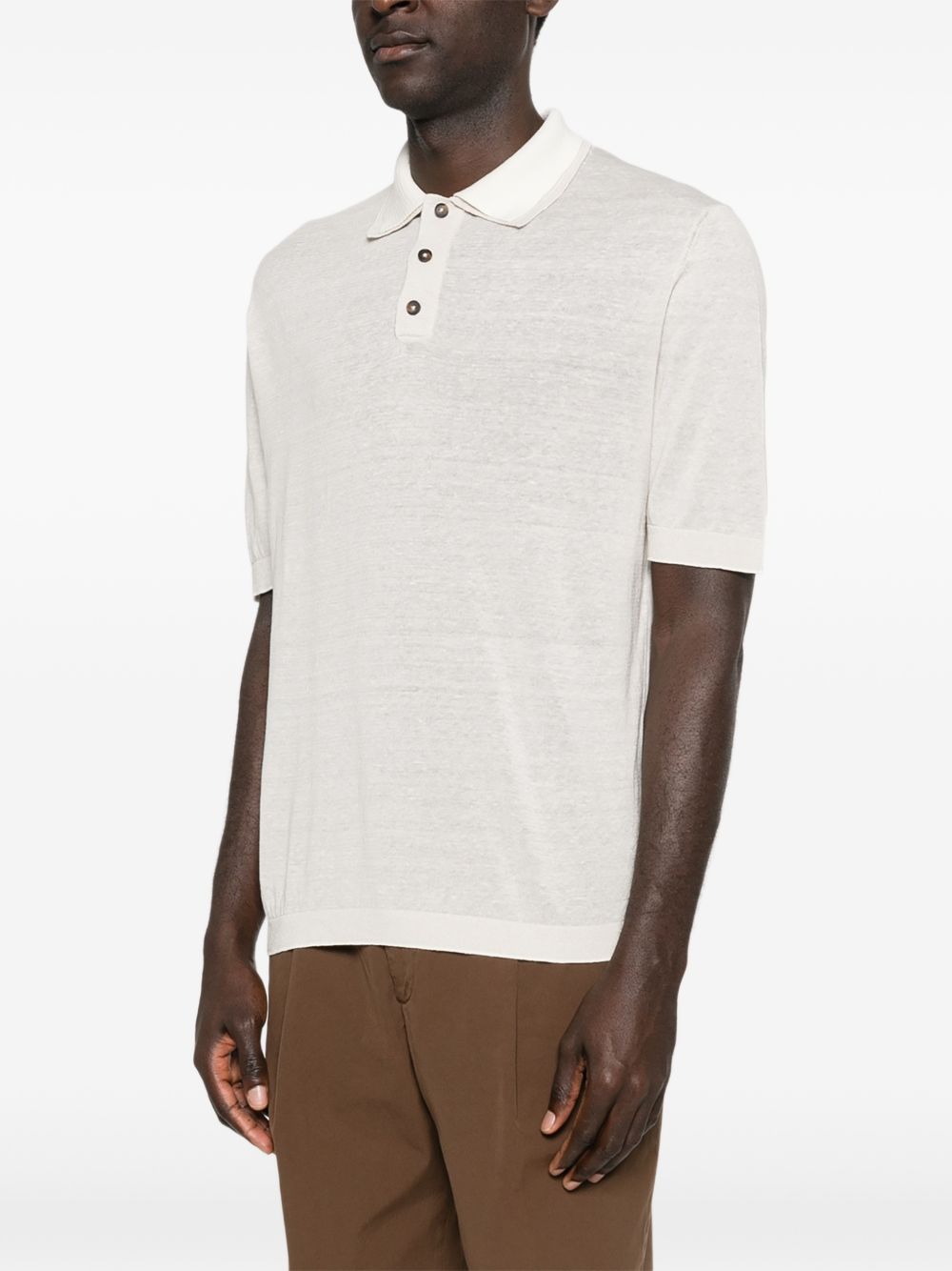 Polo con bottoni e collo in bianco Eleventy - uomo 