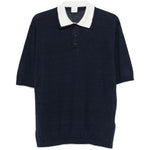 Polo con bordo a contrasto in blu Eleventy - uomo 