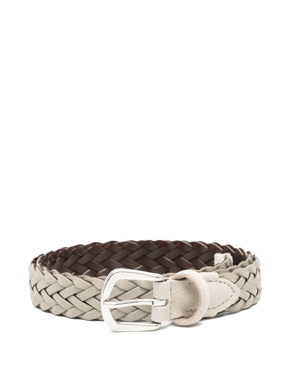 Cintura con fibbia intrecciata in beige Eleventy - uomo 