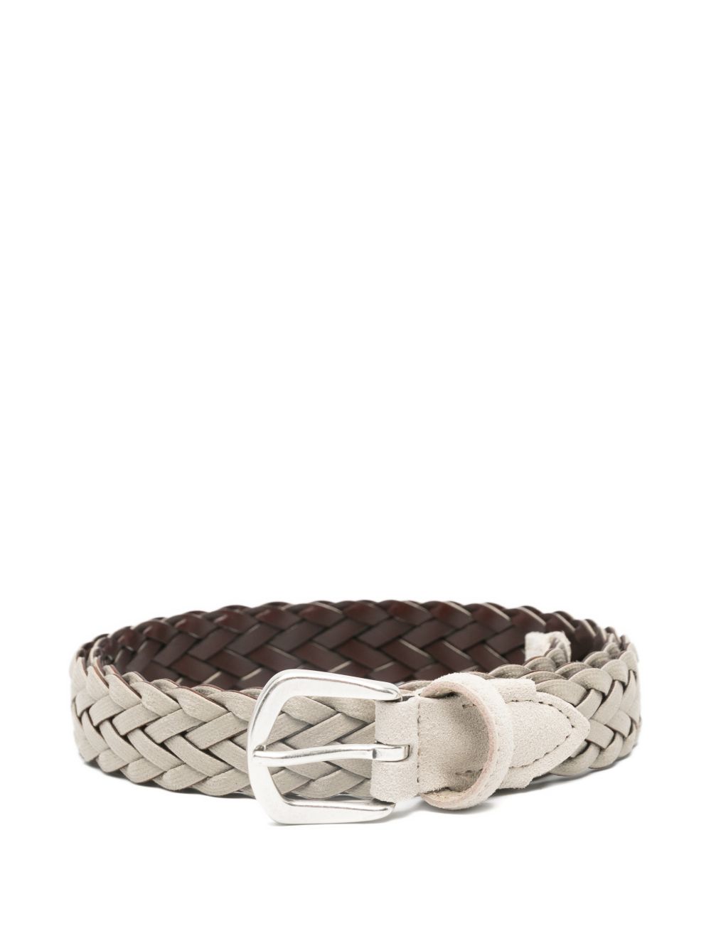 Cintura con fibbia intrecciata in beige Eleventy - uomo 