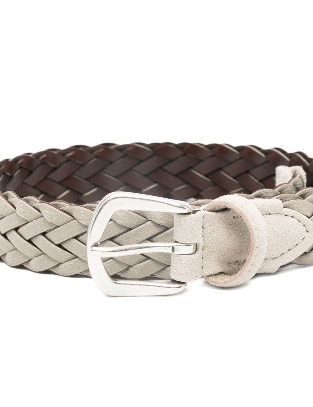 Cintura con fibbia intrecciata in beige Eleventy - uomo 