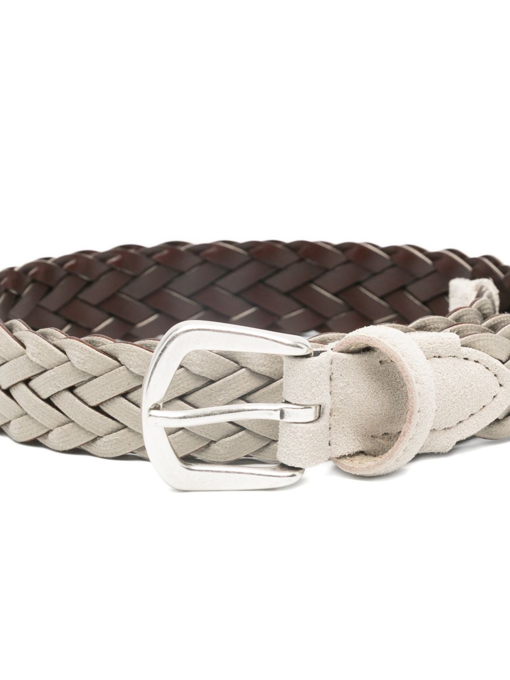 Cintura con fibbia intrecciata in beige Eleventy - uomo 
