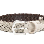 Cintura con fibbia intrecciata in beige Eleventy - uomo 