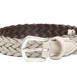 Cintura con fibbia intrecciata in beige Eleventy - uomo 