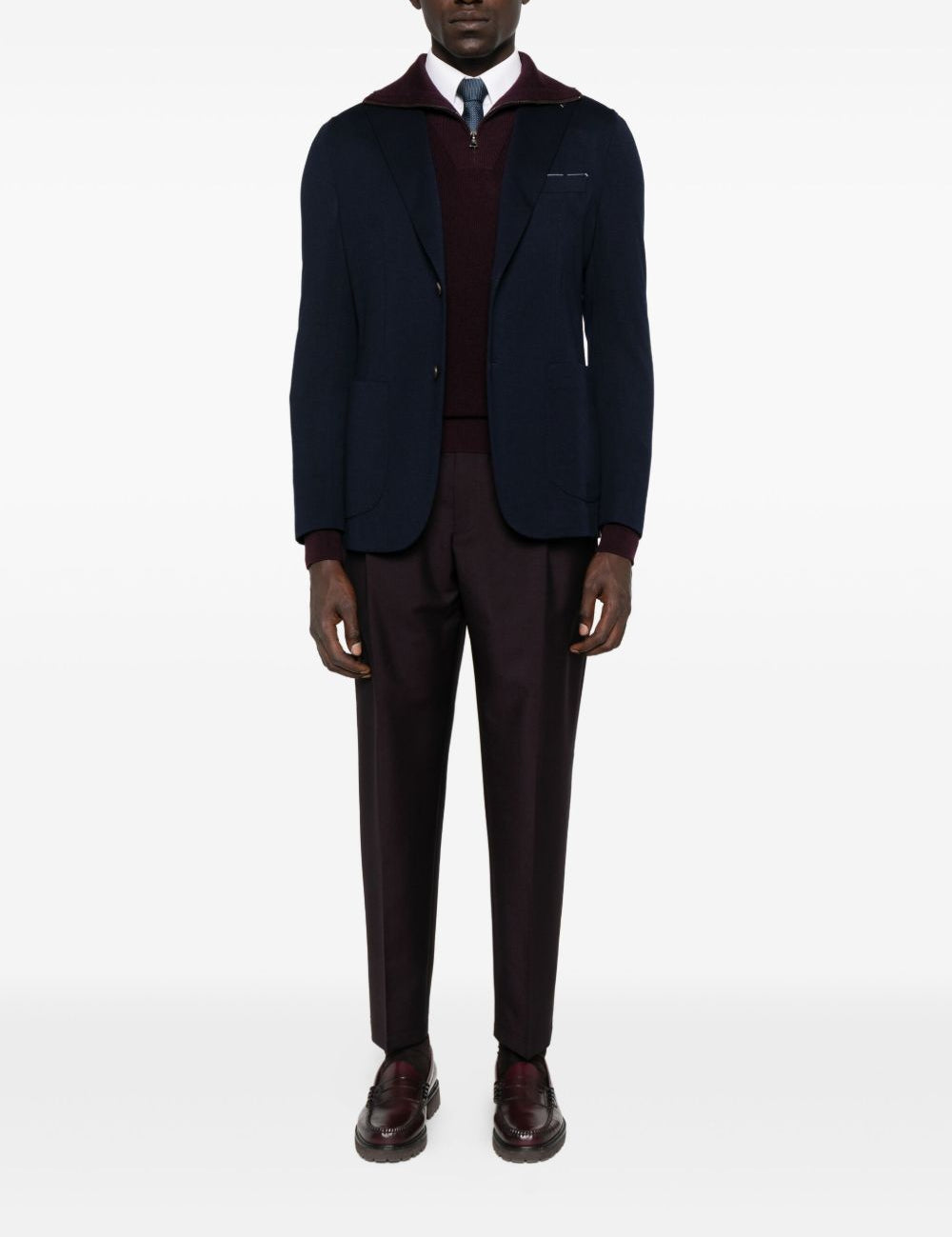 Blazer con applicazione in blu Eleventy - uomo 