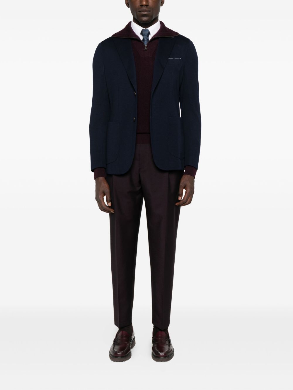 Blazer con applicazione in blu Eleventy - uomo 