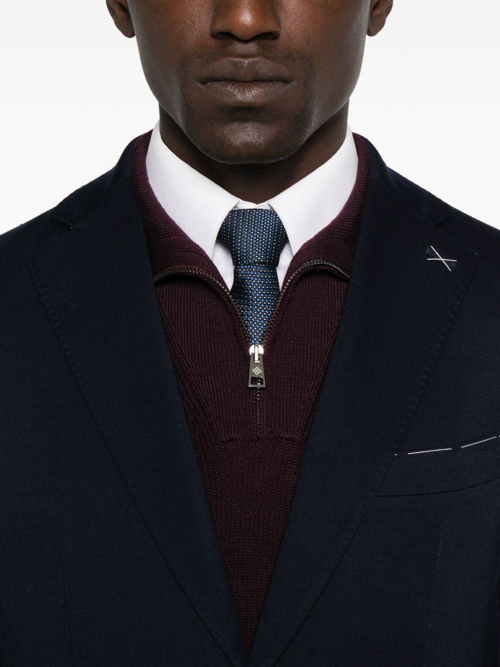 Blazer con applicazione in blu Eleventy - uomo 